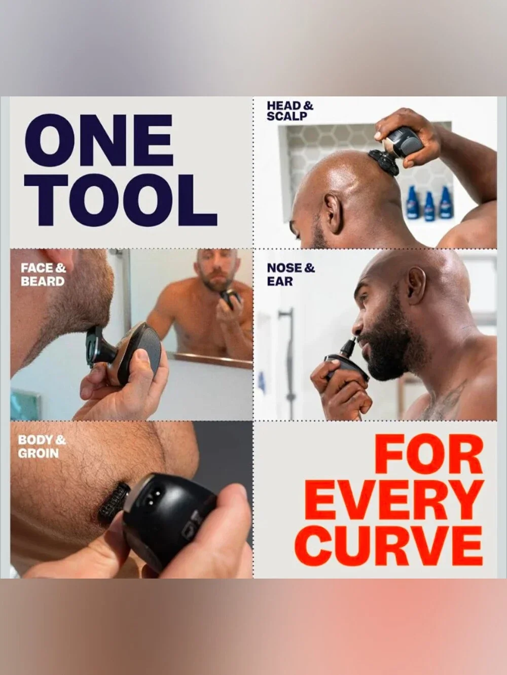 Freebird FlexSeries Electric Head & Body Hair Shaver - Mens Cordless